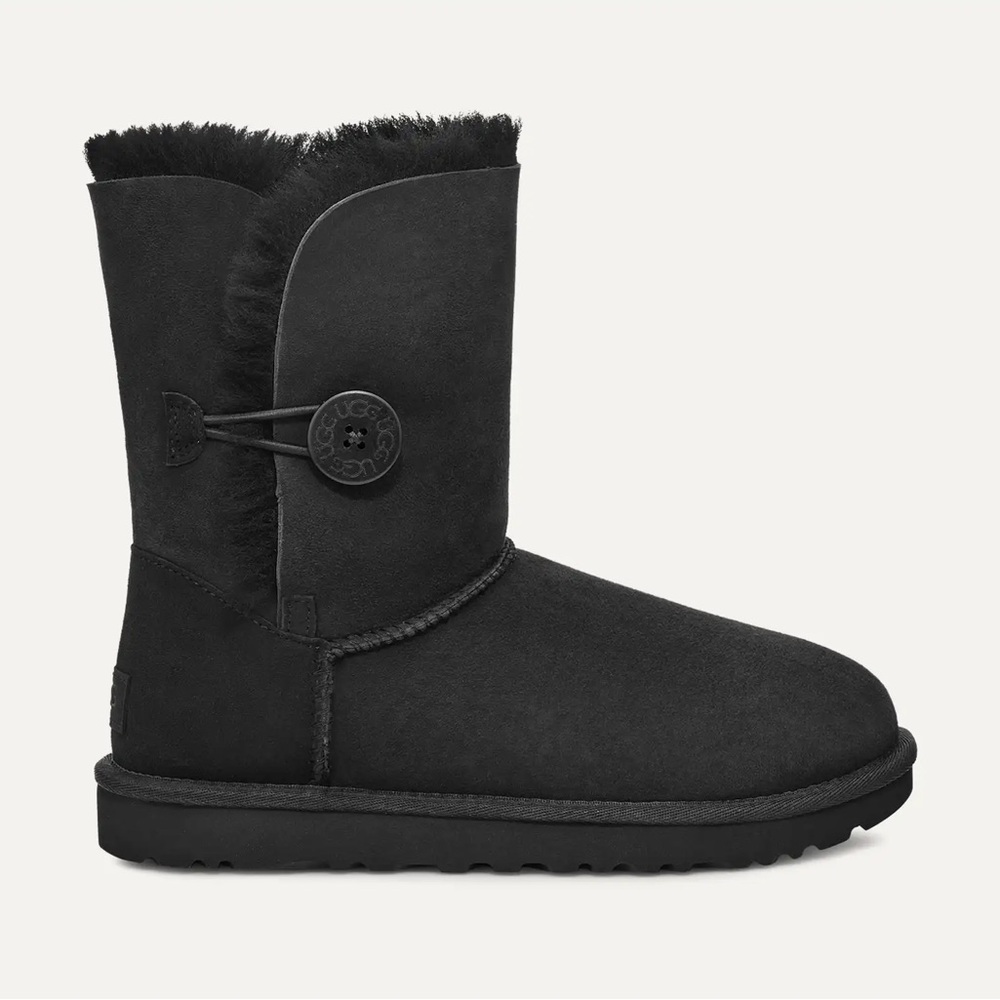 UGG Classic Button Black Bailey Button Boots - Wo… - image 1